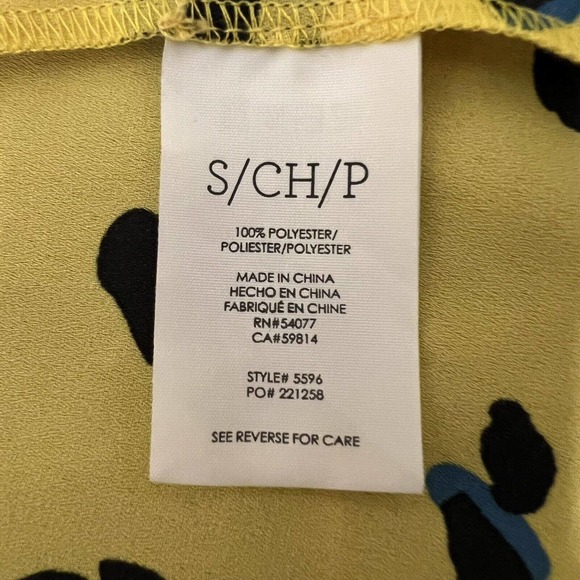 CAbi Sunny Limited Edition Yellow Leopard Print Tie Front Cardigan Style Top - S - Picture 7 of 7